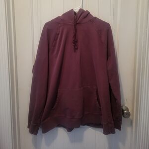 Mens Burgandy Hoodie